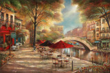 Riverwalk Café Art Print
