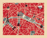 Vintage Map of Paris