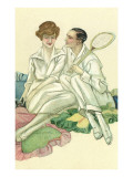 Happy Tennis Couple