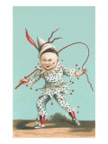 Intense Little Clown with Whip