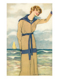 Stylish Woman by the Sea