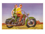 Couple on Motorcycle
