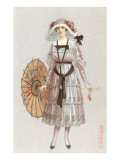 Buy Woman in Droopy Hat, Fashion Illustration at AllPosters.com