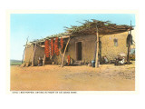 Chili Ristras Drying by Adobe House