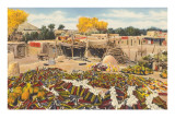 Buy Ears of Corn Drying in Adobe Courtyard at AllPosters.com