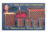 Seven Piece Tartan Kitchen Ensemble