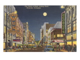 Moon over Gay Street, Knoxville, Tennessee