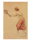 Buy Woman Playing Tennis at AllPosters.com