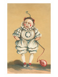 Baby Clown with Balloon on String