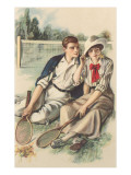 Vintage Tennis Couple