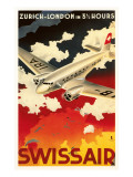 Zurich London Travel Poster