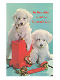 Valentine Poodles with Telephone