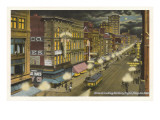 Moon over Main Street, Memphis, Tennessee