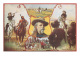 Buffalo Bill with Indians and Bison