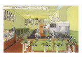 Interior, Mack's Waffle House, Retro Diner