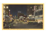 Night, Fourth Avenue, Seattle, Washington