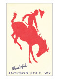 Buy Wonderful Jackson Hole, Bronco Silhouette at AllPosters.com