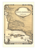 Old Map of Santa Barbara, California