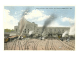 Buy Trains Pulling out of Union Station, Kansas City, Missouri at AllPosters.com