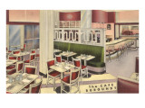 Interior, Cafe Burgundy, Retro Diner