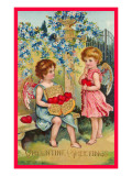 Valentine Greetings, Angels with Hearts