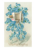 Camera with Blue Flowers