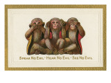 Buy Speak, Hear, See No Evil, Three Monkeys at AllPosters.com