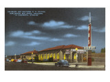 Night, Train and Bus Station, Cheyenne, Wyoming