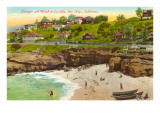 Cottages and Cove, La Jolla, California