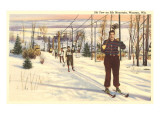 Ski Tow on Rib Mountain, Wausau, Wisconsin