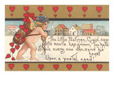 Victorian Cupid Delivering Mail
