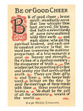 Be of Good Cheer, Emerson Quote