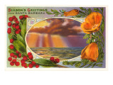 Season's Greetings, Sunset, Santa Barbara, California
