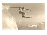 Airborne Skier over Mountains