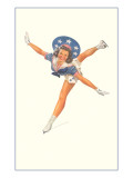 Buy Lady Ice Skater with Patriotic Outfit at AllPosters.com