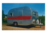 Buy Round Travel Trailer with Red Stripe at AllPosters.com