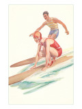 Vintage Surfing Illustration