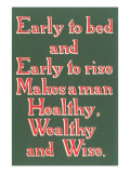 Buy Early to Bed Slogan at AllPosters.com