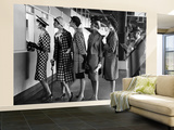 5 Models Wearing Fashionable Dress Suits at a Race Track Betting Window, at Roosevelt Raceway