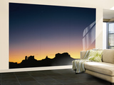 Sunset Silhouetting the Desert Landscape