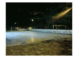 Soccer field Lit Up at Night, Rio de Janeiro, Brazil