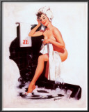 Pin-Up Girl with Towel