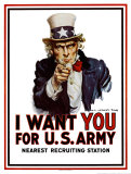 Ich will dich für die U.S. Army, ca. 1917 Kunstdruck