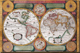 Buy Antique Map, Terre Universelle, 1594 at AllPosters.com