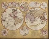 Buy Antique Map, Globe Terrestre, 1690 at AllPosters.com