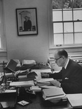 Executive Assistant to President Lyndon Johnson, William J. Hopkins, Working in His Office