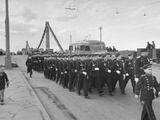 Young Naval Cadets Joining the Parade into Red Square to Celebrate May Day