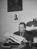 Communist Vittorio Vidali, Sitting at His Desk