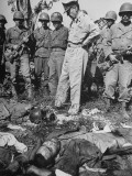 Buy General Douglas Macarthur Looking at Dead Japanese Soldiers Killed Hours before at AllPosters.com
