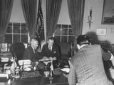 American Legion Commander Perry Brown Talking to President Harry S. Truman